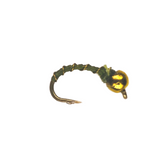 Bead Head Zebra Midge in olive